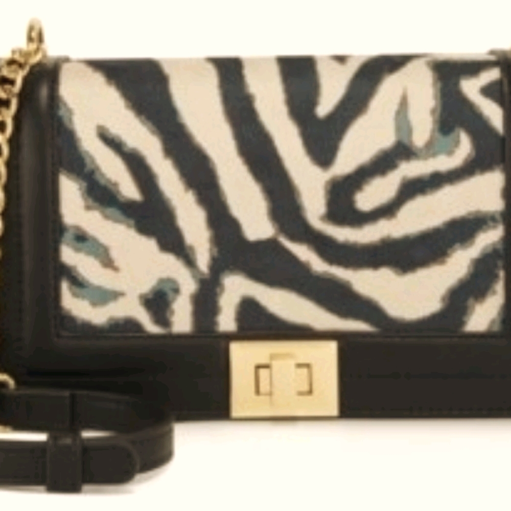 INC Zebra Crossbody Bag